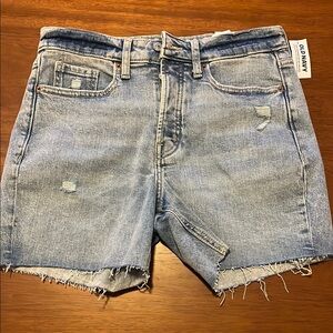 Levi's Women's Light Blue Distressed Jean Shorts
